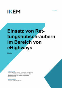 Cover der Studie Einsatz von Rettungshubschrauberni im Bereich von eHighways