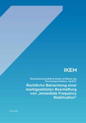 Cover Rechtliche Betrachtung einer marktgestützten Beschaffung von „Immediate Frequency Stabilization“