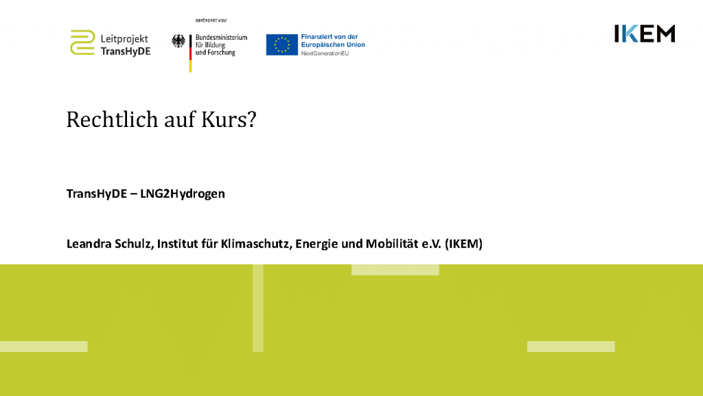 Cover des Vortrags "Rechtlich auf Kurs"