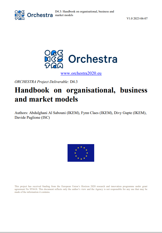 Handbook on Organisational, Business, and Market Models